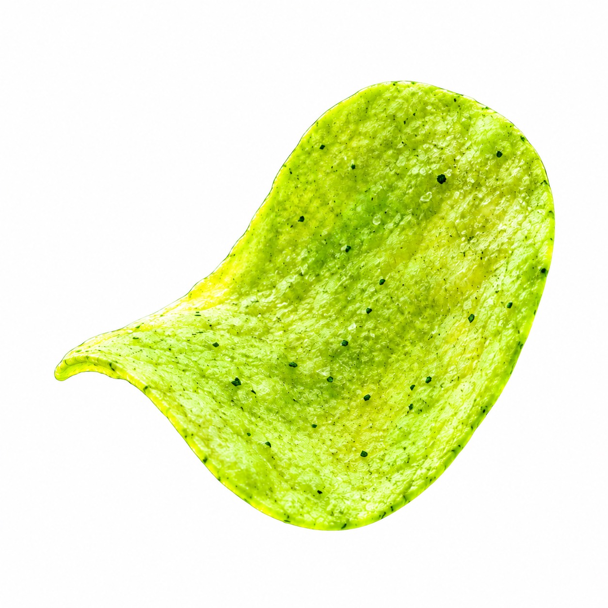 One literal green potato chip